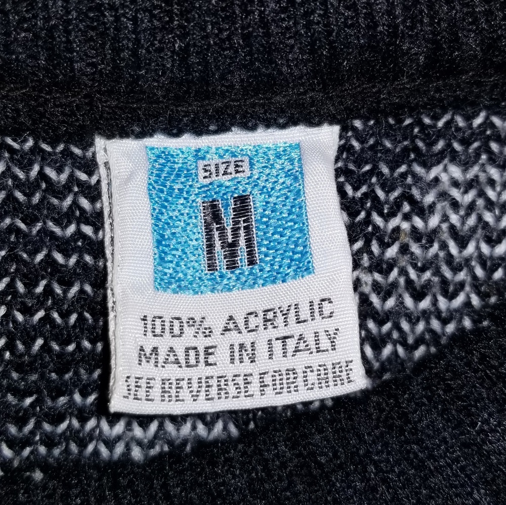 Vintage 80s GITANO Abstract Knit Sweater Retro - Picture 4 of 5